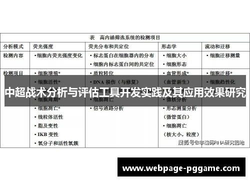 中超战术分析与评估工具开发实践及其应用效果研究